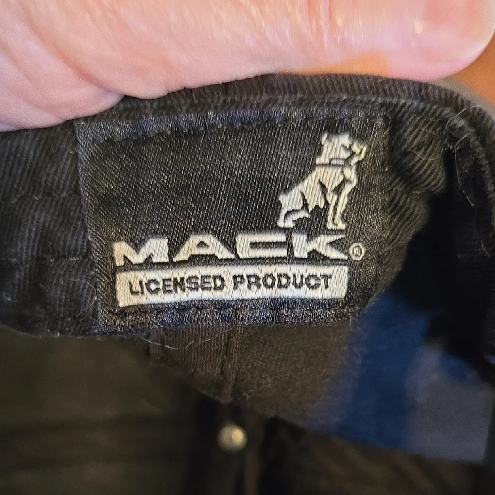 Mack Trucking Co Logo Black and Gold Cotton Adjustable Snap Back Cap - Picture 7 of 10